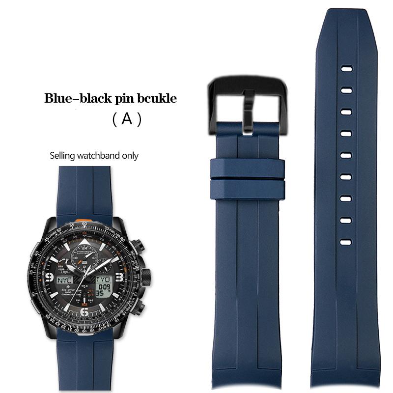 Gumový řemínek k hodinkám pro 2. generaci řady JY8078 JY8075 JY8101 Silikonový řemínek pro Citizen Air Eagle Sky Eag 22mm