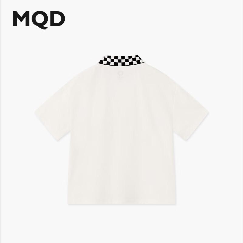 MQD Boys  Plaid Patchwork Polo Shirt 140