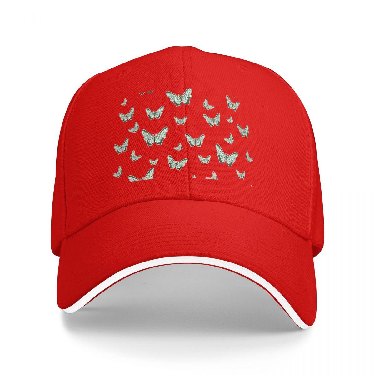 

Unisex Baseball Hats Sage Green With Soft Green Butterflies Summer Sports Baseball Caps Cap Casquette Polychromatic Hats One Size