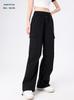 2024 Women's Summer Quick-Dry Cuffed Wide-Leg Plus Size Workwear Pants