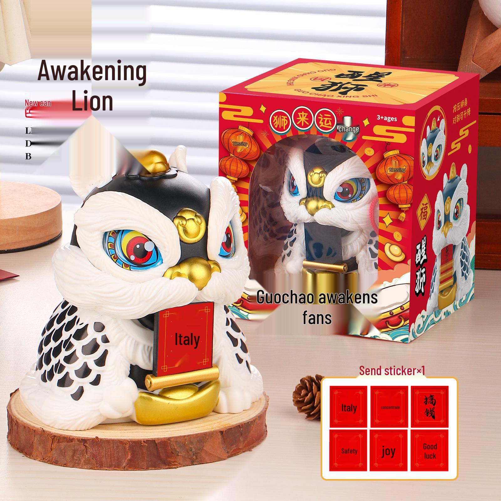 

Настольное украшение «Пробуждающийся лев»: Креативная игрушка «Нажми и выскочи», Украшение в виде китайского льва, Модный подарок.