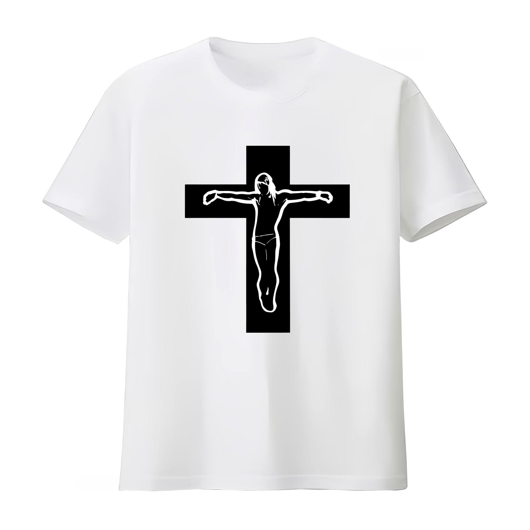 Black Cross Jesus Religion Crucifix Jeff Buckley Music Grace Christ T Shirt Stylish Unisexs Clothing Womens 2026 Summer T Shirt S