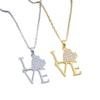 Japanese Korean Women's Stylish Colorful Love Heart Zircon Necklace Collarbone Chain