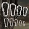 5pcs Stainless Steel Lock Ring M4-M12 Safety Snap Hook Carabiner Spring Snap Quick Link Outdoor Camping Gear Equipment.