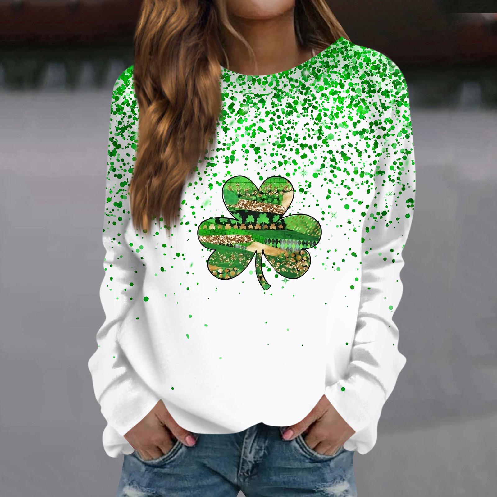 

Женская мода повседневная толстовка с длинным рукавом и круглым вырезом с принтом L армия зеленый