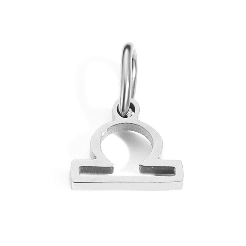 Stainless Steel Zodiac Jewelry Pendants for DIY Necklaces and Bracelets