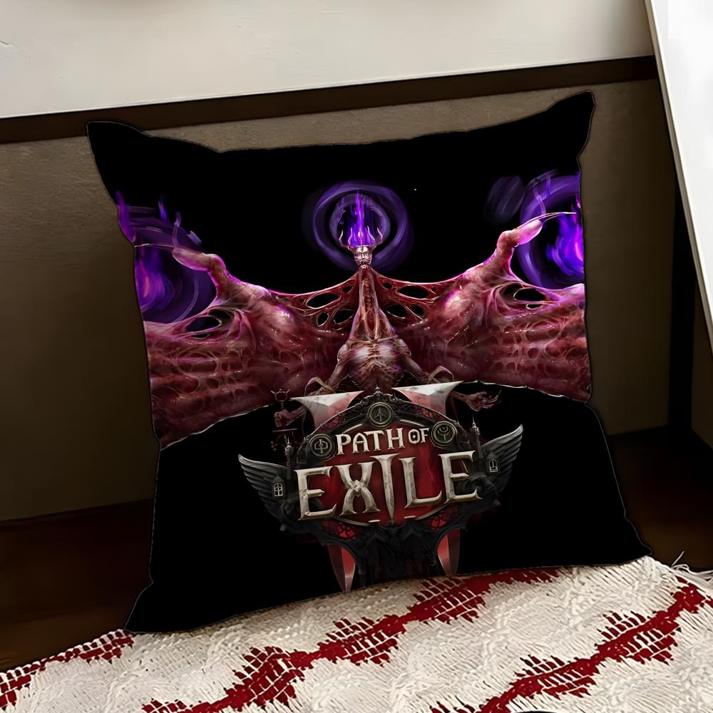 GamePath of Exile Cushion Cover Reversible Soft Durable Pillow Cover Home  Car MultiScene Use for Daily Comfort