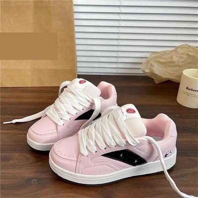 Niche Cherry Blossom Powder Bread Shoes Women's Shoes Versatile Student Leisure Sports Board Shoes Autumn New