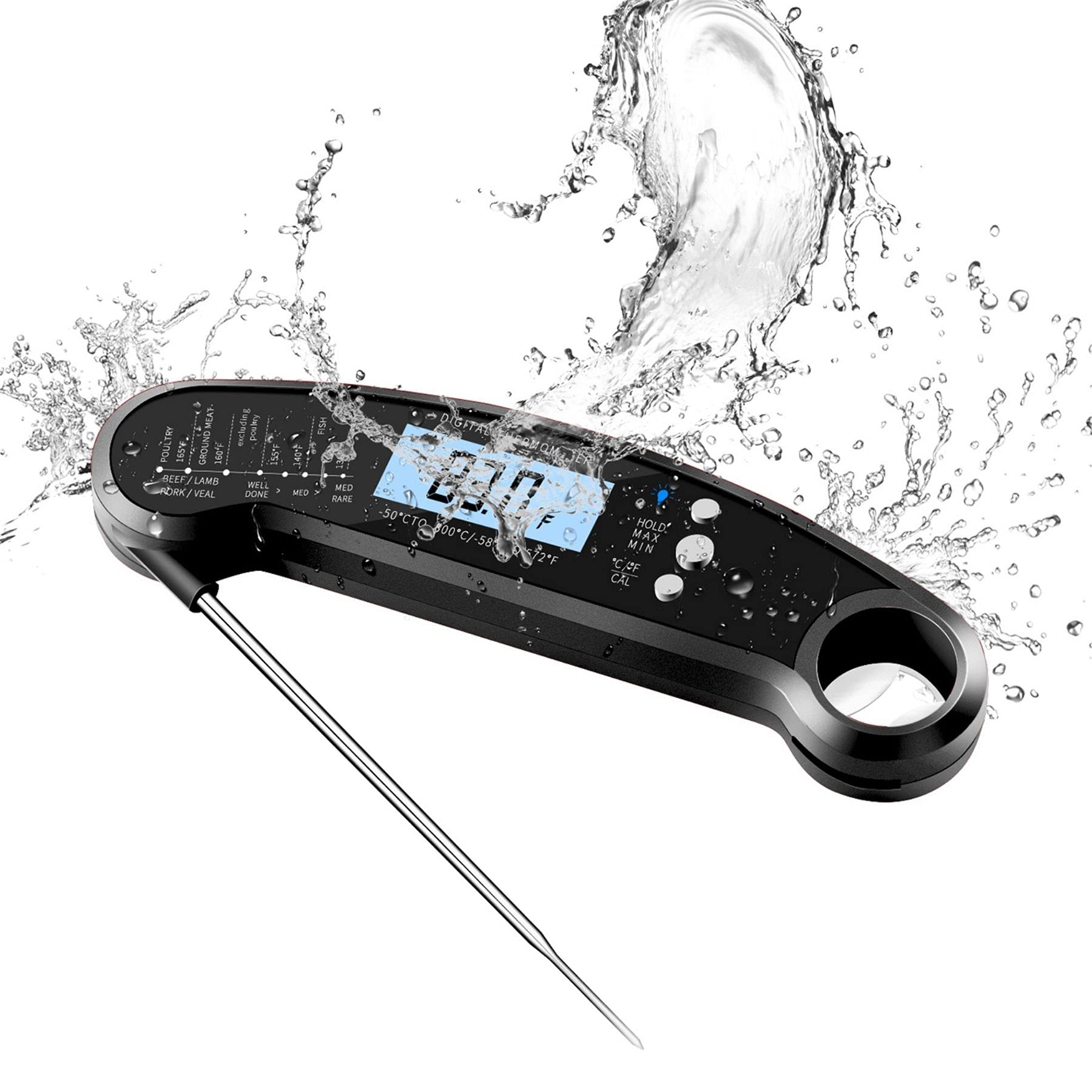 

DEMI Готовка быстро большой ЖК-экран для легкого для профессионального и домашнего можно прикрепить к холодильнику для использования температура готовки жареный копченый