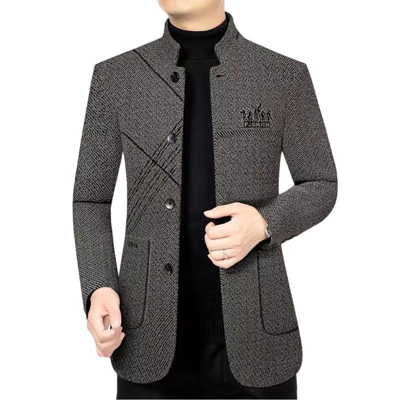 Men's Fleece-Lined Chenille Jacket for Autumn/Winter