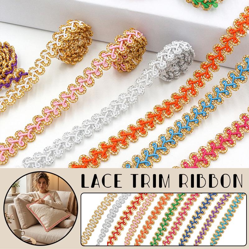 25 Yards Woven Lace Ribbon Centipede Braided Lace Trim DIY Craft Curtain Upholstery Sofa Pillow Clothes Sewing Accessories