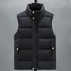 Colete acolchoado masculino inverno moda gola grossa quente preto sem mangas jaquetas plus size estilo coreano