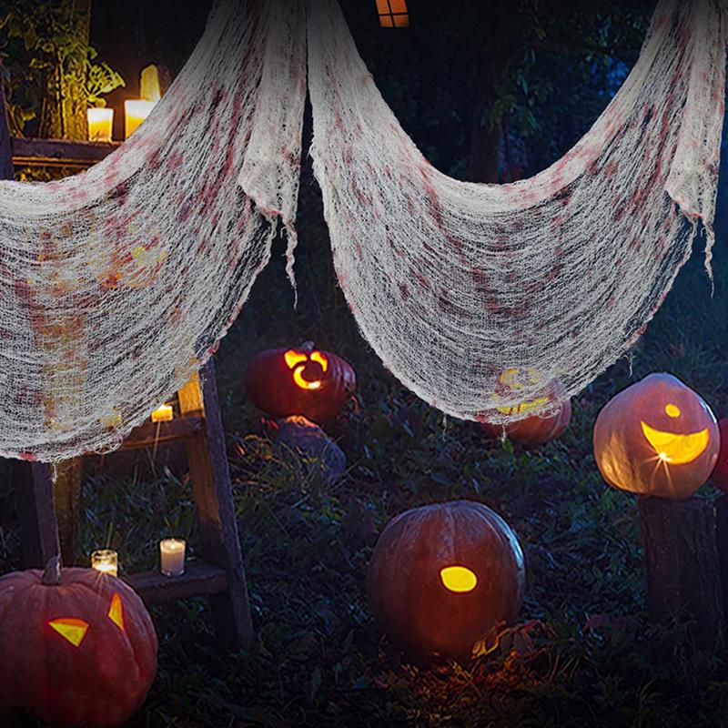 Tessuti Decorativi di Halloween Strane Decorazioni di Halloween Decorazioni d'Interno Sospese Garza Horror 76x190cm