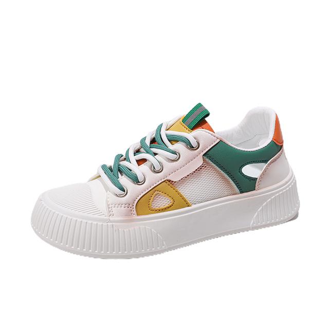 Lässige Vulkanisierte Sportschuhe für Damen Plateau Mischfarbe Atmungsaktive Lauf-Sneaker Luxus Damen Schuhe