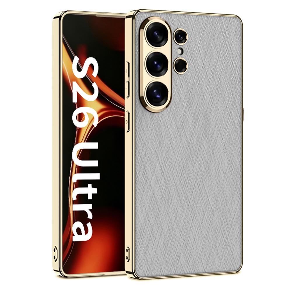 GKK Чехол для Samsung Galaxy S26 Ultra Электроокрашенный ПК + ПУ + ТПУ Задняя крышка телефона
