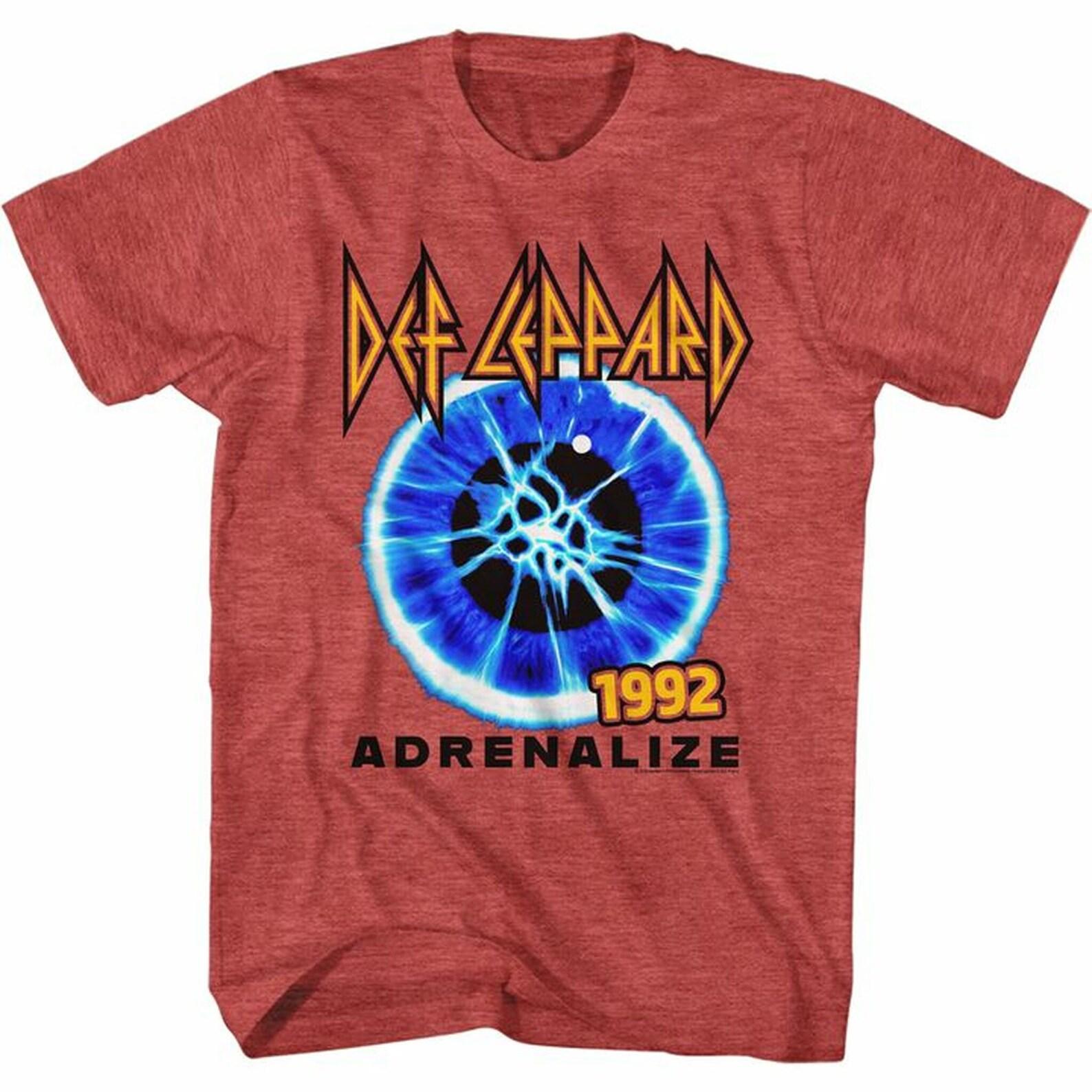 Def Leppard Adrenalize 1992 Red Heather Adult T-Shirt 4XL