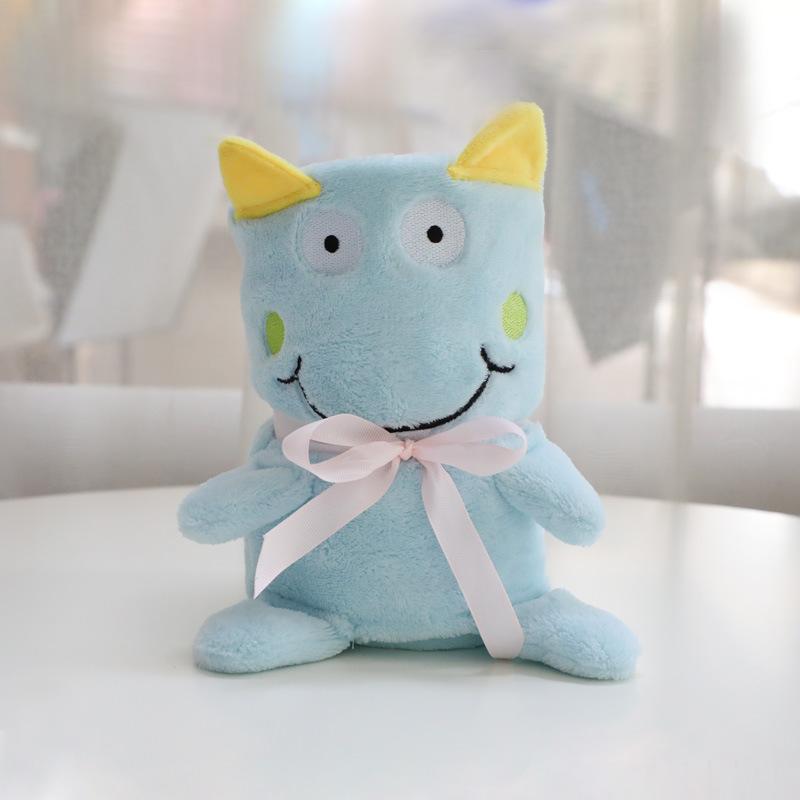 1pc 75cmX100cm Baby Embroidered Flannel Blanket Cartoon Children's Blanket Flannel Blanket All Season Use Cartoon Character
