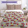 3pcs fire truck Bedding Set Duvet Cover Closure Includes 1 Duvet Cover & 2 Pillowcases, Soft and Comfortable for All Seasons.