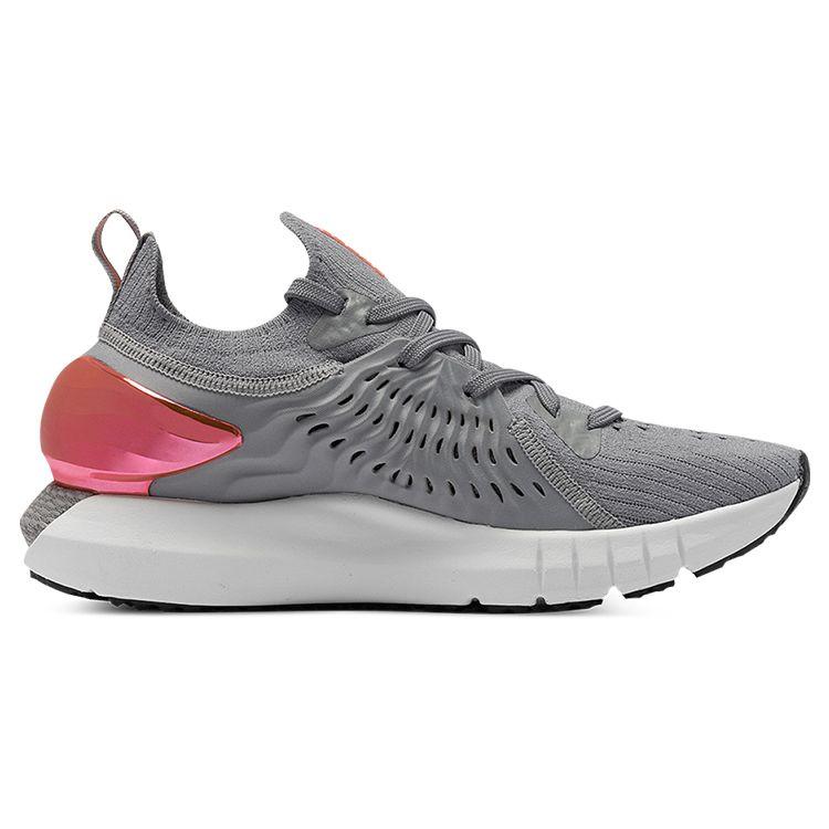Under Armour HOVR Phantom RN Metallic Fabric Synthetic Leather Comfortable Sports Low-Top Lifestyle Shoes Women Sneaker Gray 3025352-101