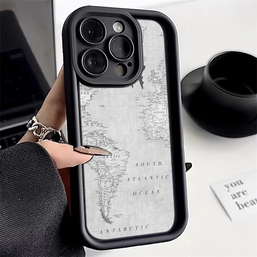 Ae89 Map aircraft trajectory Protective Phone Cases for Samsung S24 S23 S22 Ultra A15 A14 S21 FE A54 A12 A25 A35 A53 Angel Eyes TPU Back Cover