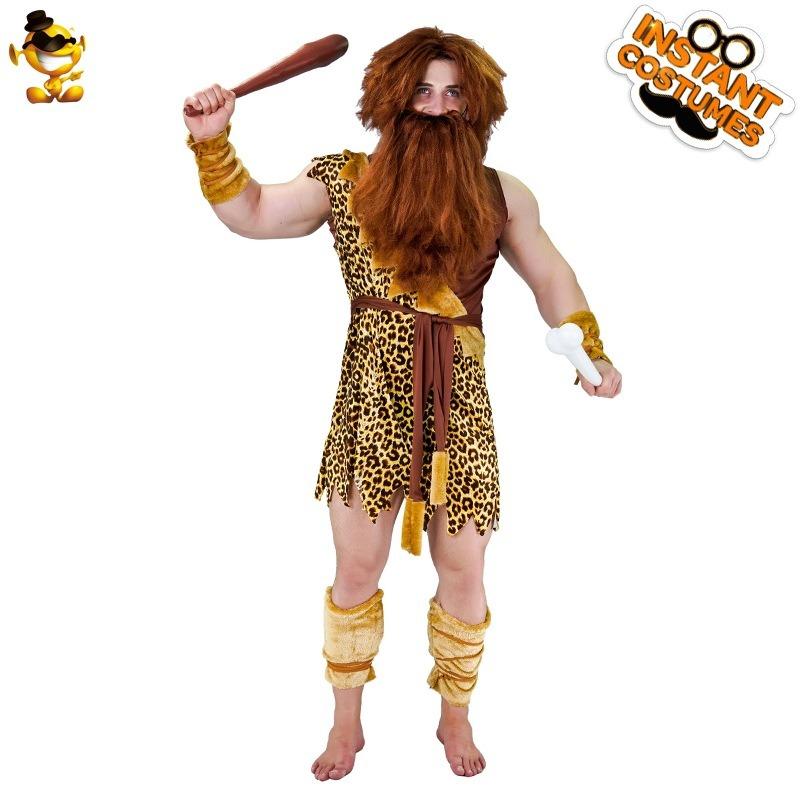 Halloween Adult Original Caveman Men's Savage Dress Party Dress Stage Dress Cosplay Costume