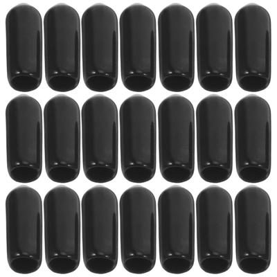 100Pcs Black PVC Screw Thread Protector Caps 5Mm Flexible End Caps for Bolt Head Cover Furniture Protection Electrical