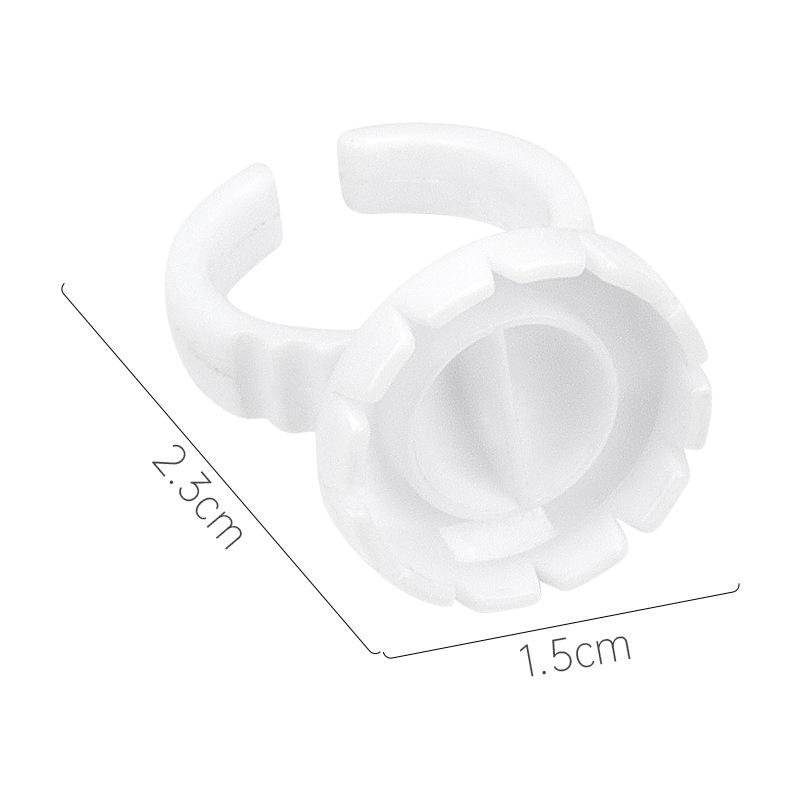 Lash Glue Ring Holder, Blossom Glue Tray for Eyelash Extensions, 100PCS