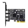 Cablecc Mini DisplayPort 1.4 Input PCI-E Express 4x - Dual USB 3.1 Type-C USB-C 10Gbps & 4K 60Hz Output Desktop Graphics Expansion Card Adapter