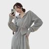 2024 Autumn Women's Korean Casual Two-Piece: Zipper Sweater & Wide-Leg Pants