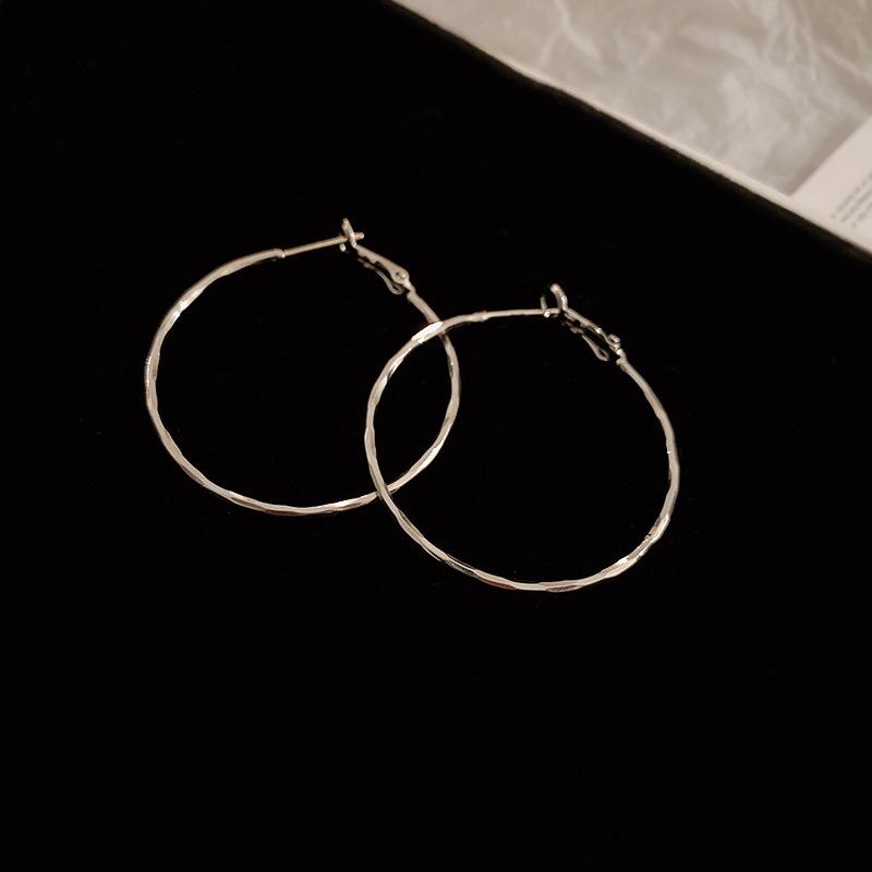 European and American Silver Needle Zircon Earrings: High-End, Versatile, Exaggerated Personality Design