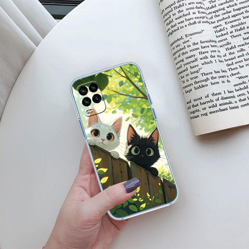 Cat Kitten Meow Transparent Phone Case for Motorola Moto Edge Plus G200 G23 E13 E15 E20 E30 G62 G71 G72 G75 G24 G15 Power