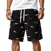 Men's Casual Corduroy Drawstring Shorts Hawaiian Style Lightweight Comfortable Relaxed Fit Summer Beachwear
