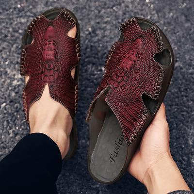Men Slippers Gladiator Sandals Outdoor Summer Roman Sandals for Men Open Toe Beach Shoes Plus Size