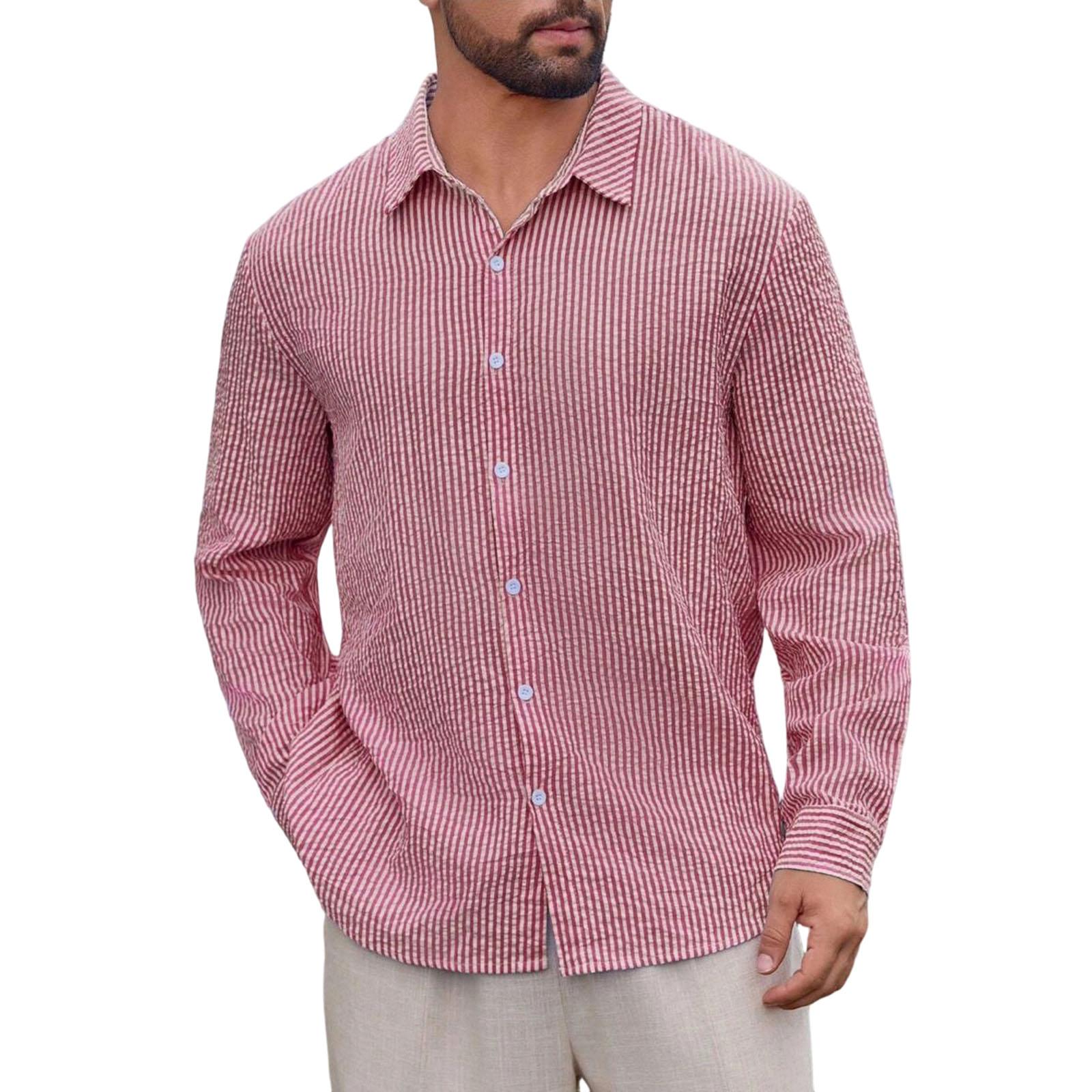 

Мужская Дышащая Повседневная Самосовершенствующаяся Верхняя Одежда с Длинными Рукавами Рубашка M