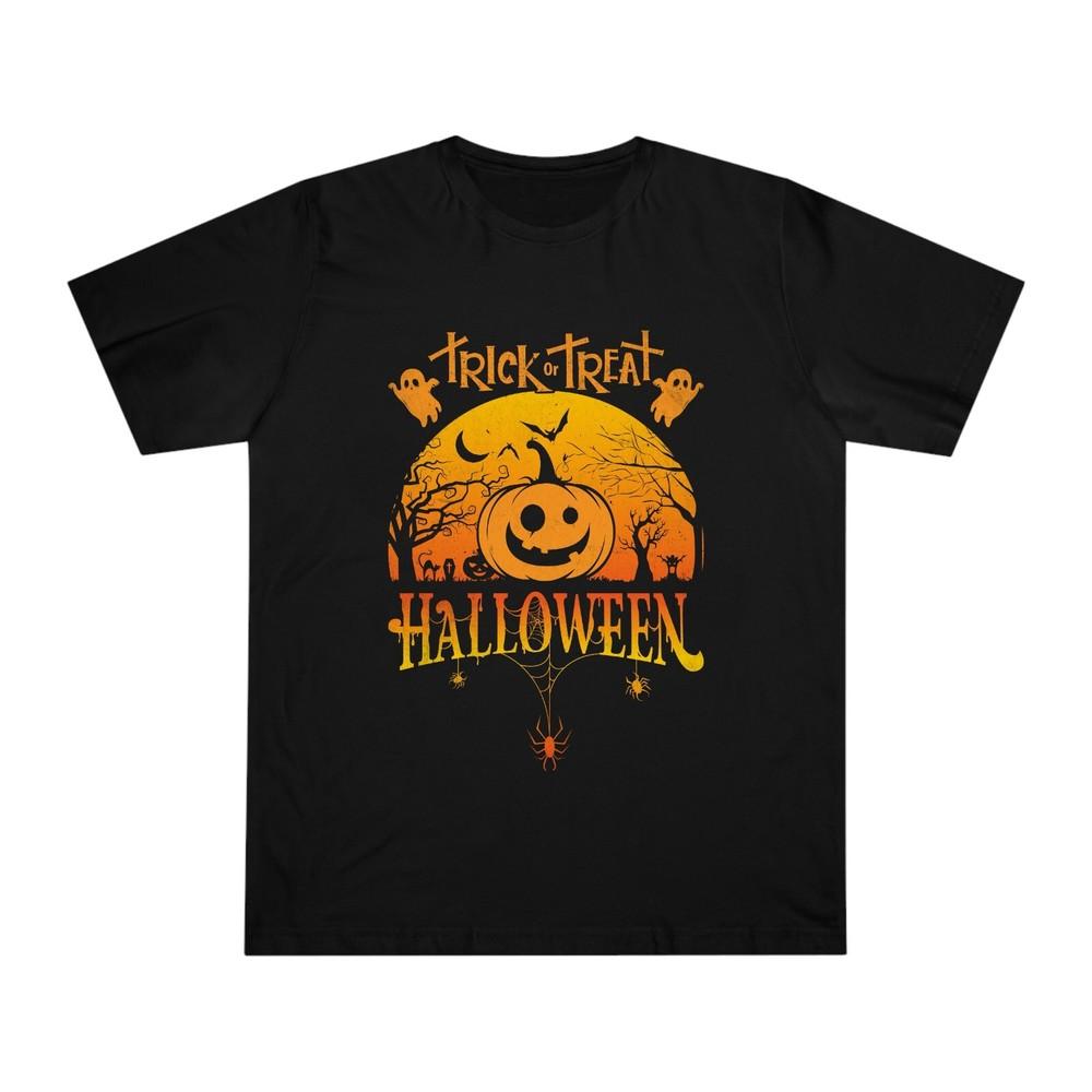 Funny Pumpkin Halloween Tshirt Mini Ghost Horror Trick Or Treat Unisex Tee Top