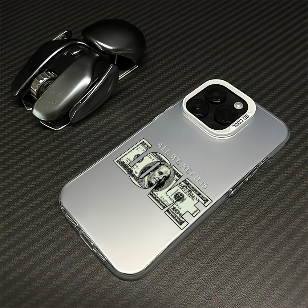 Creative Money Love Design Phone Case Suitable for iPhone 17, 16, 15, 14, 13, 12, 11 Pro/Max/Plus Anti Drop and Anti Shock