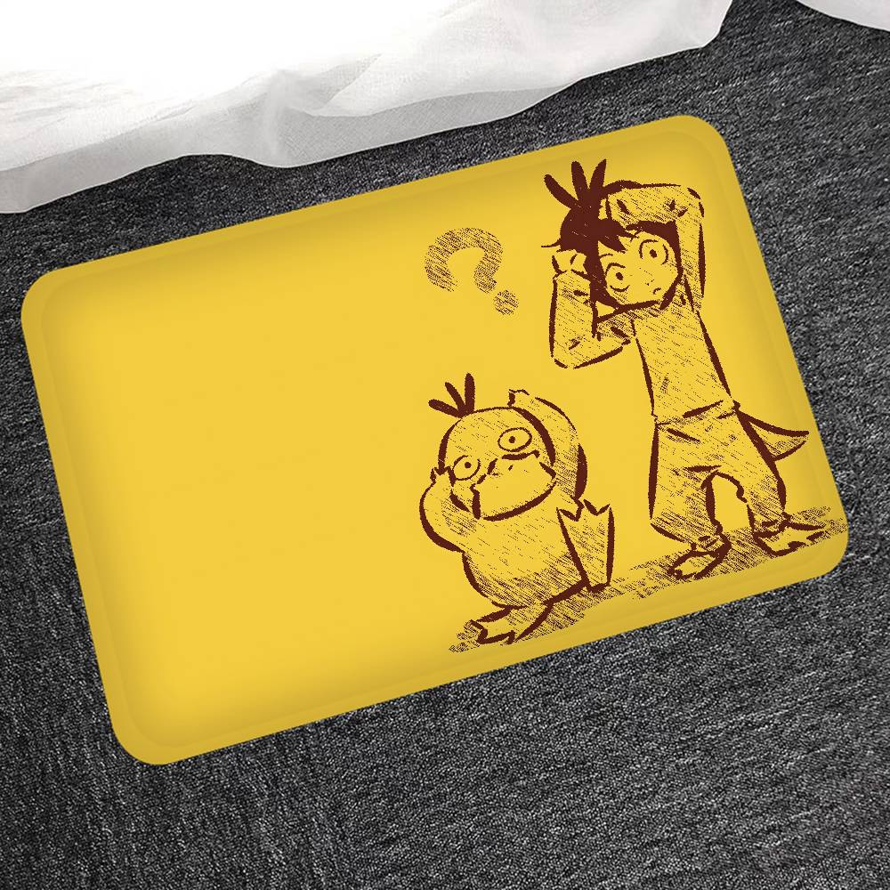 Cartoon P-Psyduck Room Mats Washable Non-Slip Living Room Sofa Chairs Area Mat Kitchen Alfombra