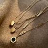 Titanium Steel Necklace Layering Choker Elegant Fashion Golden Jewelry for Women