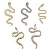 Elegant Gold Snake Brooch Practical Alloy Rhinestones Cute Animal Brooches Pin for Fashion Enthusiasts and Jewelry Lover