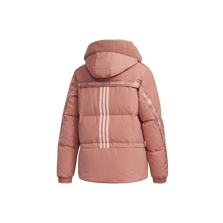 Adidas Neo W Ut Puffer Ciepła Kurtka Puchowa z Kapturem Damska Kurtka Różowa EI4374