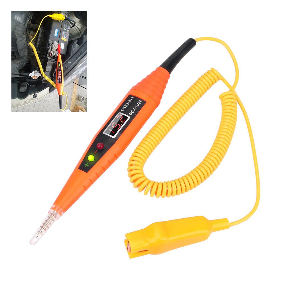 

24 В 12 В щуп-ручка автомобильный тестер напряжение цепи тест электрической системы диагностический инструмент для грузовика прицепа каравана мотоцикла аксессуары оранжевый