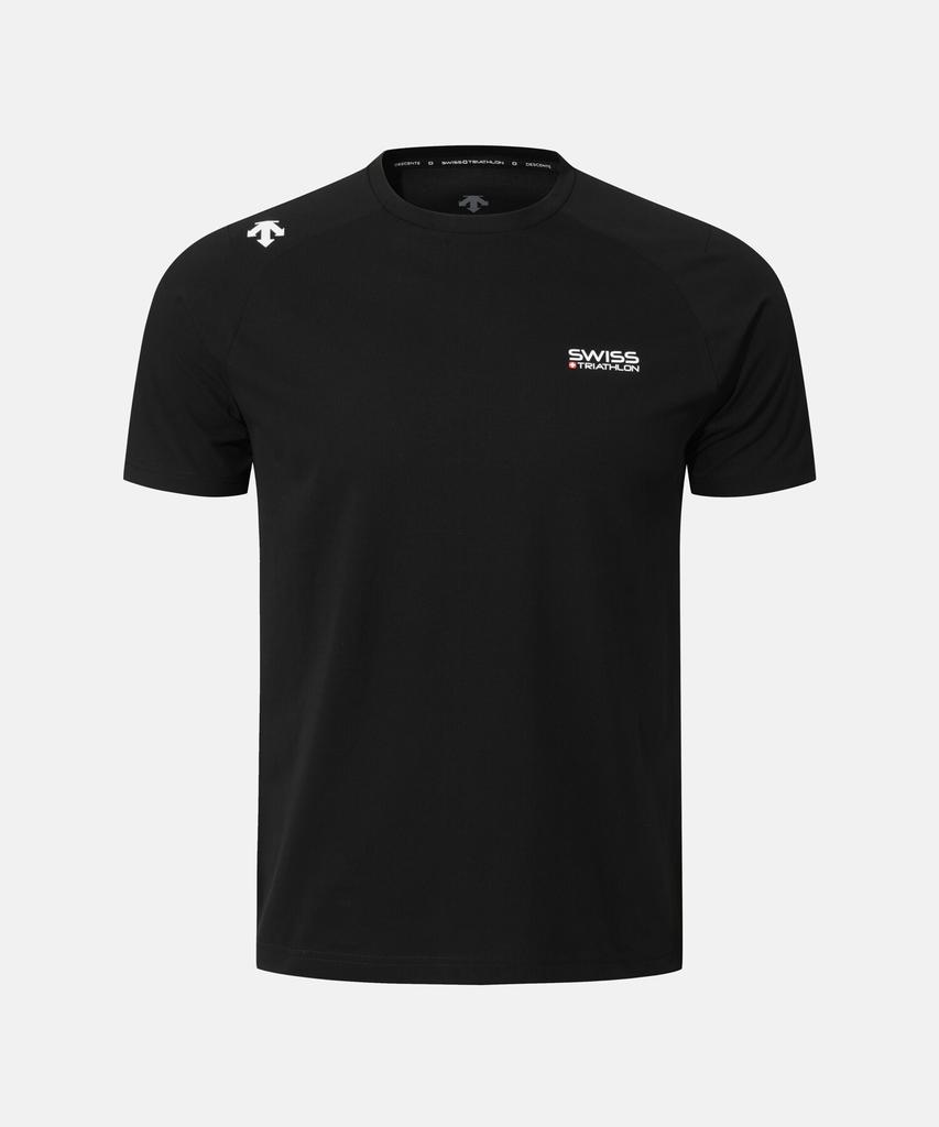 DESCENTE Swiss Triathlon Sorona Cool Short Sleeve T-Shirt Black Sr223Its51 (A Type)