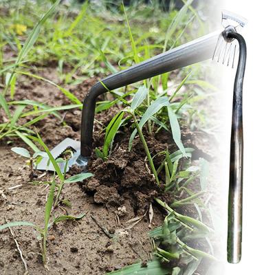 2 In 1 Loose Soil Grass Rooting Remover Ergonomic Handle Manual Weeding Removal Puller Lightweight V Fork Wild Vegetable Shovel