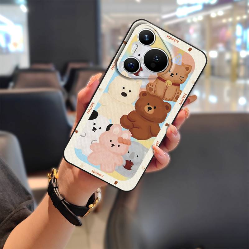Phone Pouch Anti-dust Phone Case For Huawei P70 Pro/Pura 70 Pro+ Graffiti Cartoon Soft Case Waterproof Protective TPU