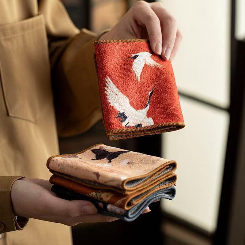 Malowana Ściereczka do Herbaty Chłonna Ścierka Pogrubiona do Czyszczenia Stołu Ściereczka do Herbaty Bawełniana Gospodarstwo Domowe Kuchenna Ściereczka do Czyszczenia Ręczniki do Czyszczenia Naczyń