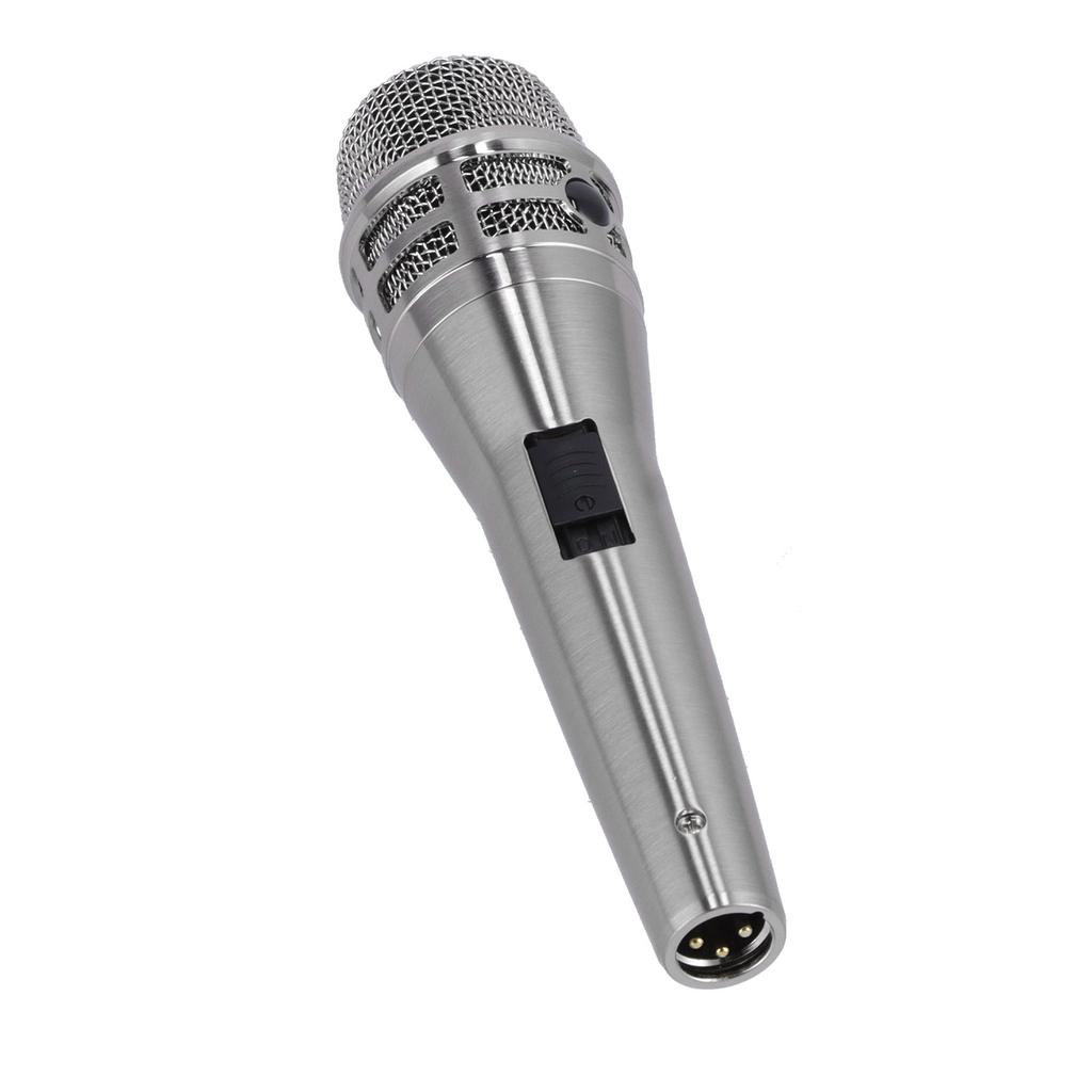 Microphone Wired Dynamic Cardioid Handheld Mic for Karaoke Singing Home Outdoor Stage SpeechSilver