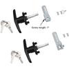 Truck Cap Locking T-Handle, Matching Set T-Handles Lock, Truck Cap Topper Camper Shell Locking T-Handle, Keyed Alike Black T-Handle Lock Kit