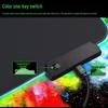 RGB Luminous Gaming Mouse Pad - Large, Thick, LED Rubber Desk Mat with Lock Edge Pattern