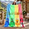 Banban Custom Name Flannel Blanket Personalized Soft Warm Plush Throw Blanket Customized Gift for Family Friends