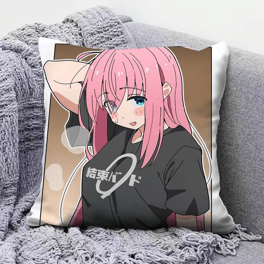 Bocchi Hitori Gotoh Bocchi the Rock Pillow Covers Home Sofa Cushion Covers and Aecorative Custom